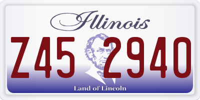 IL license plate Z452940