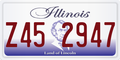 IL license plate Z452947