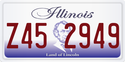 IL license plate Z452949