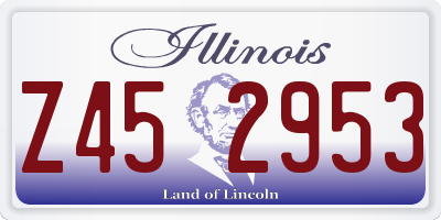 IL license plate Z452953