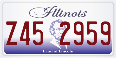 IL license plate Z452959