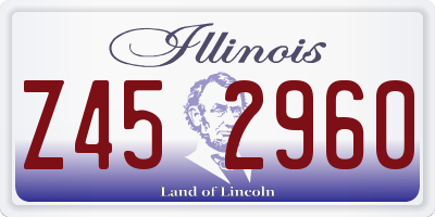 IL license plate Z452960