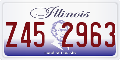 IL license plate Z452963