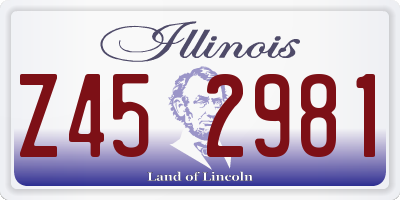 IL license plate Z452981