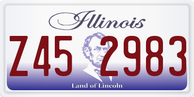 IL license plate Z452983
