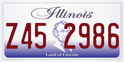 IL license plate Z452986