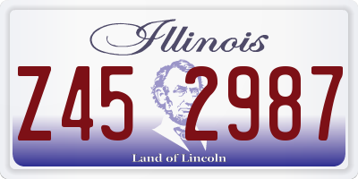 IL license plate Z452987