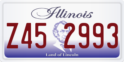 IL license plate Z452993