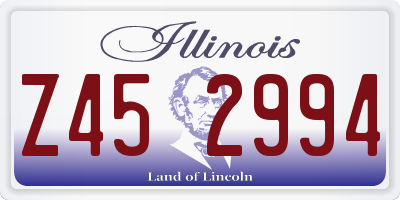 IL license plate Z452994