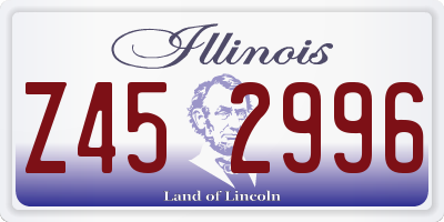 IL license plate Z452996