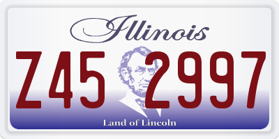 IL license plate Z452997