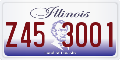 IL license plate Z453001