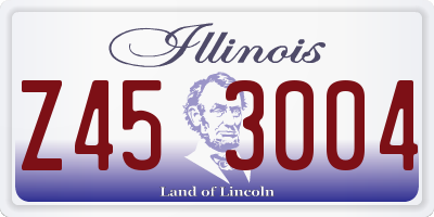 IL license plate Z453004