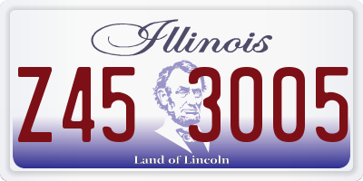 IL license plate Z453005