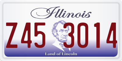 IL license plate Z453014