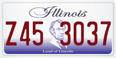 IL license plate Z453037