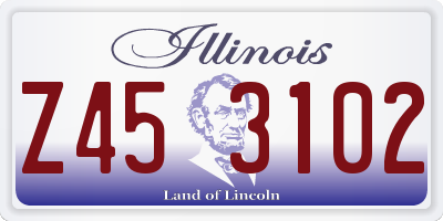 IL license plate Z453102