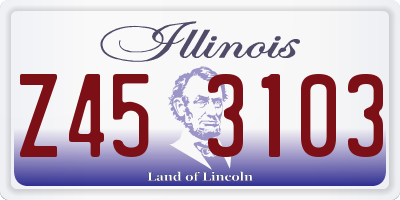 IL license plate Z453103