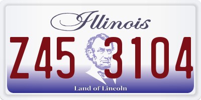 IL license plate Z453104