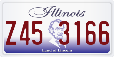 IL license plate Z453166