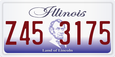 IL license plate Z453175