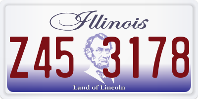 IL license plate Z453178