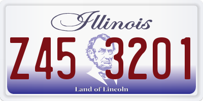 IL license plate Z453201