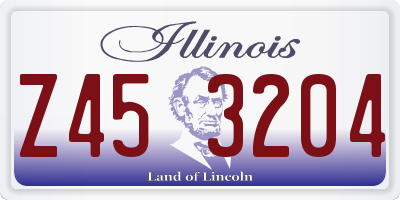 IL license plate Z453204