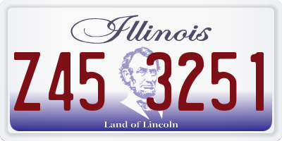 IL license plate Z453251