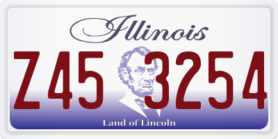 IL license plate Z453254