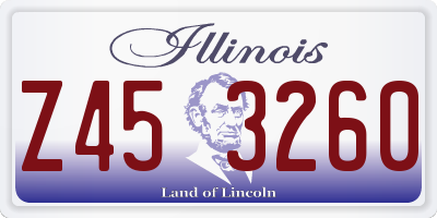 IL license plate Z453260