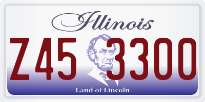IL license plate Z453300