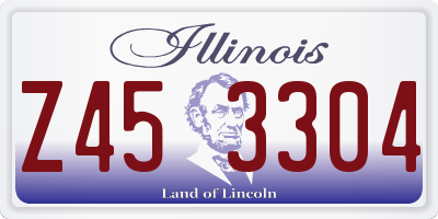 IL license plate Z453304