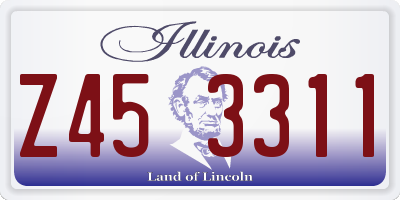 IL license plate Z453311