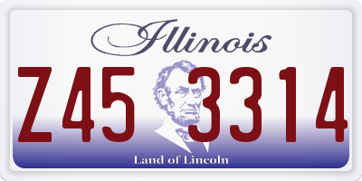 IL license plate Z453314