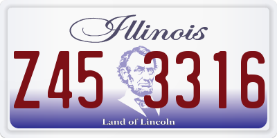 IL license plate Z453316