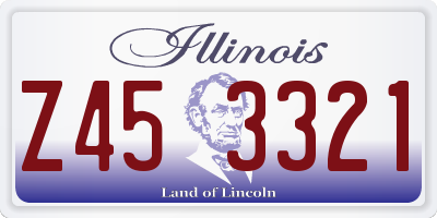 IL license plate Z453321