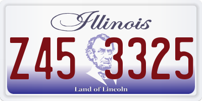 IL license plate Z453325