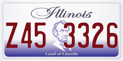 IL license plate Z453326