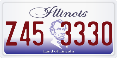 IL license plate Z453330
