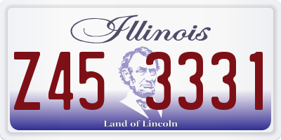 IL license plate Z453331