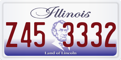 IL license plate Z453332