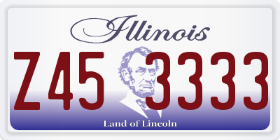 IL license plate Z453333