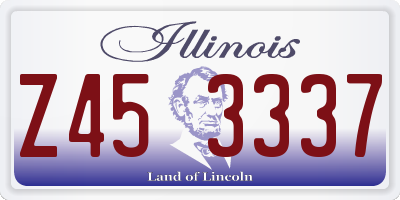 IL license plate Z453337