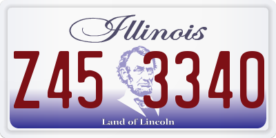 IL license plate Z453340