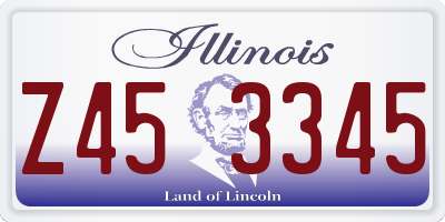 IL license plate Z453345
