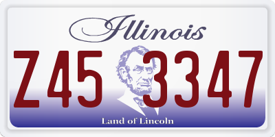 IL license plate Z453347