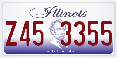 IL license plate Z453355