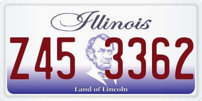 IL license plate Z453362