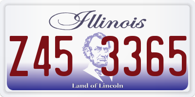 IL license plate Z453365